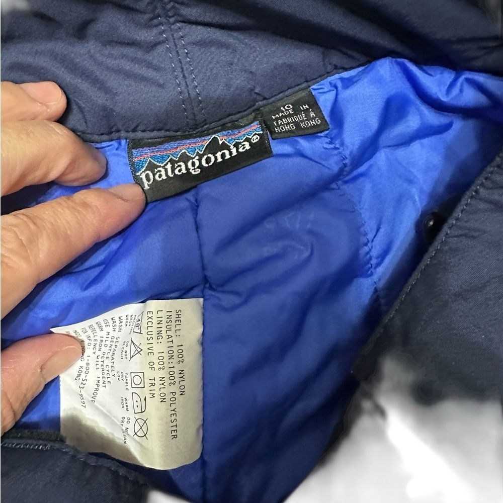 Patagonia Women’s Insulated Snow Pants Size 10 Blue Ski Winter - Picture 6 of 8